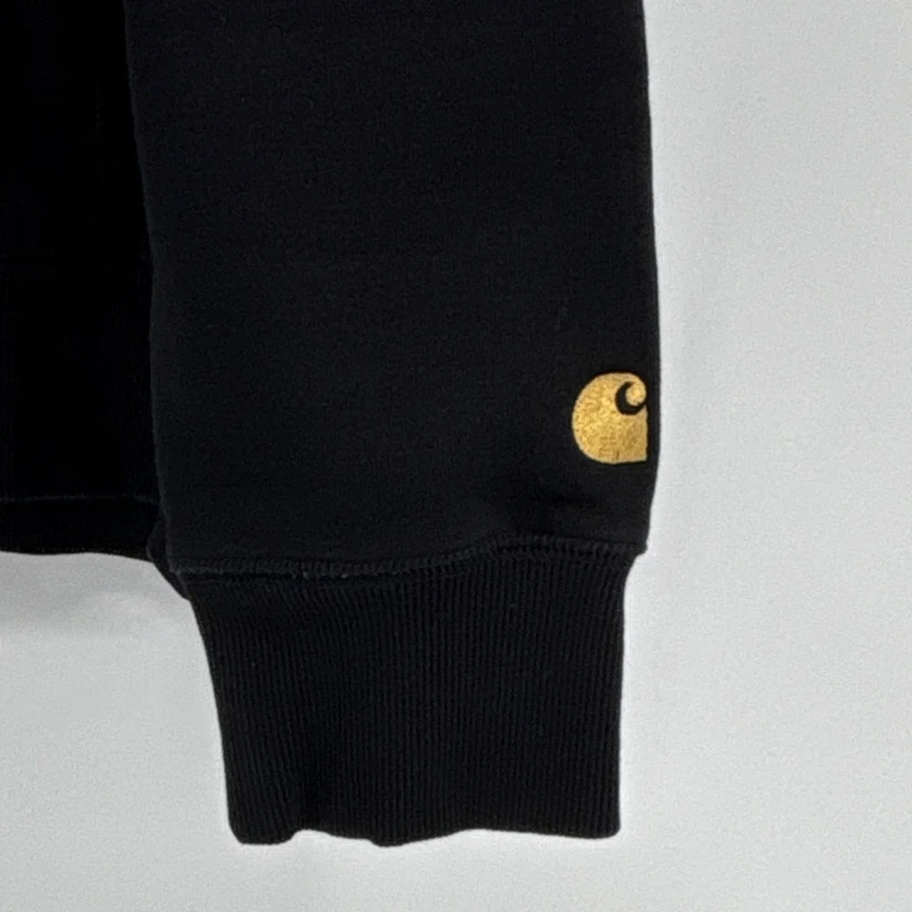 Carhartt WIP Hoodie Chase Sweat Black Men L Work in Progress I026384 Streetwear